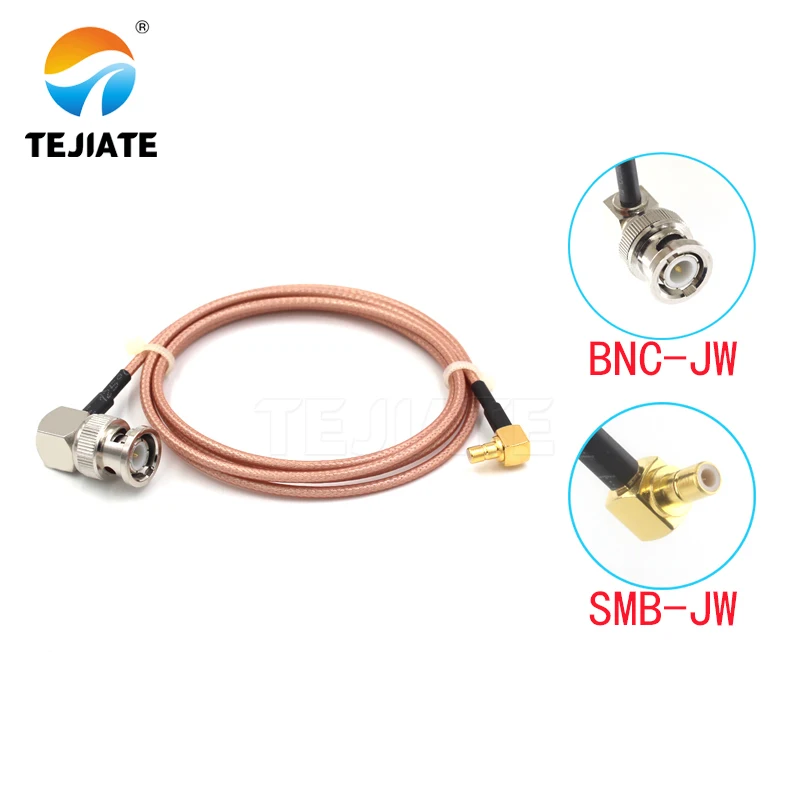 

1PCS TEJIATE Adapter Cable BNC To SMB Type BNCJW Convert SMBJW 8-90CM 1M 1.5M 2M Length Connector RG316 Wire