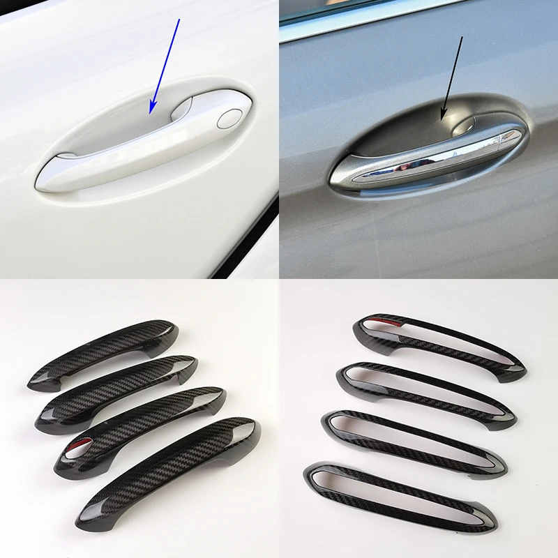 Real Carbon Fiber Car Exterior Door Handle Grab Cover Trim Sticker For BMW 3 5 6 Series G20 G30 G38 X3 G01 G08 X4 G02 X5 G05