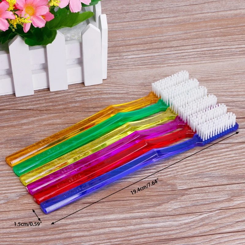 6x  Nano Dental Care Premium Hard Toothbrush Bristle Tooth Brush Set For Adult