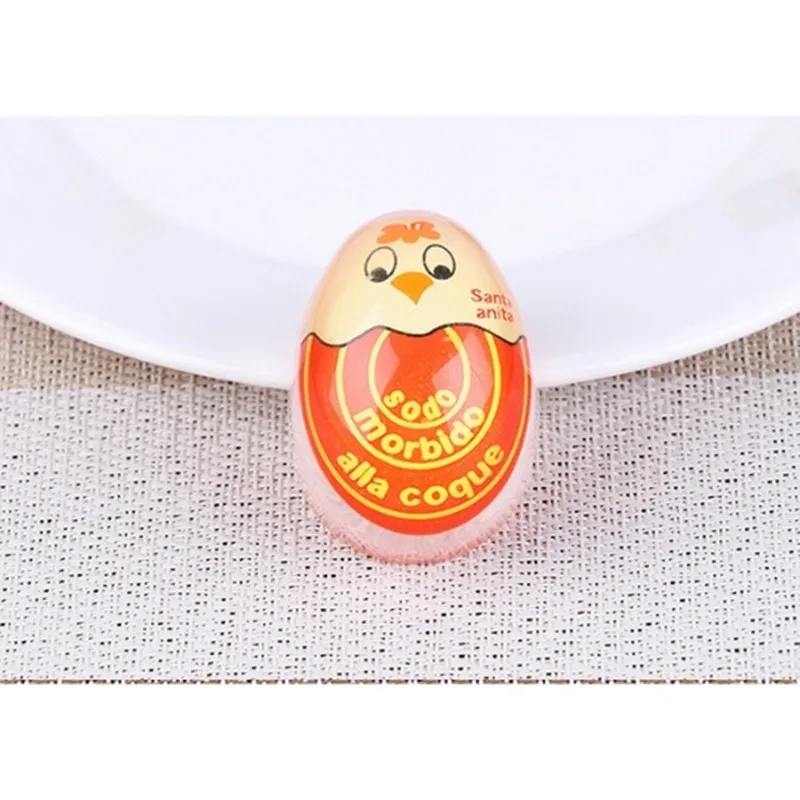 1pcs Egg Perfect Color Changing Timer Yummy Soft Hard Boiled Eggs Cooking Kitchen Eco-Friendly Resin Egg Timer Red timer tools