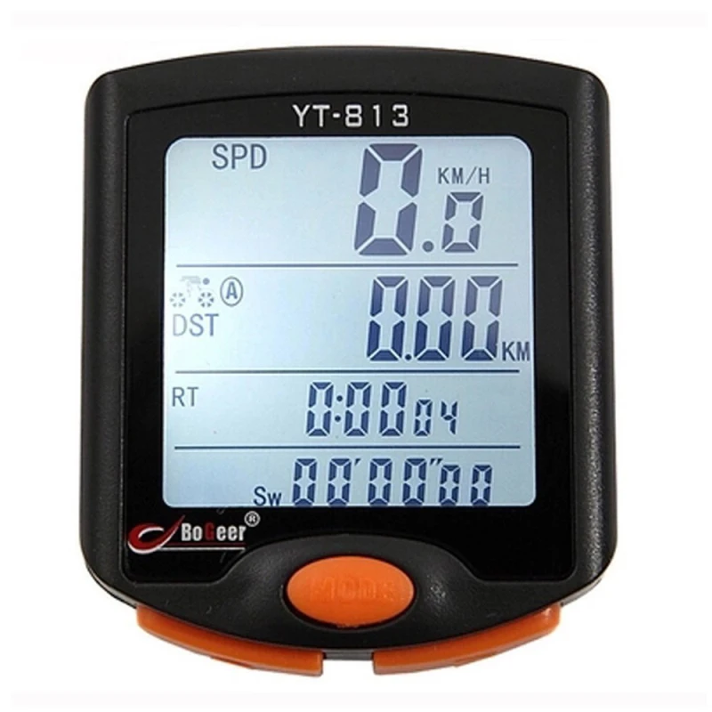 BOGEER Bicycle Computer YT-813 Bicycle Speedomet Mountain Bike Luminous Tachometer Riding Cable Code Table Cycling Speed Counter