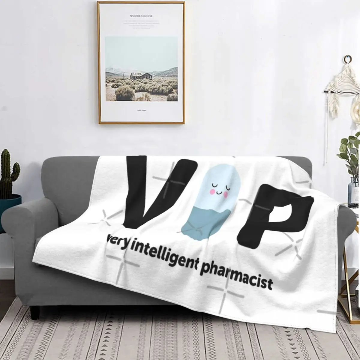 

Vip muy inteligente farmacéutico, manta azul, colcha de cama a cuadros, manta de cama, manta de lana para camas