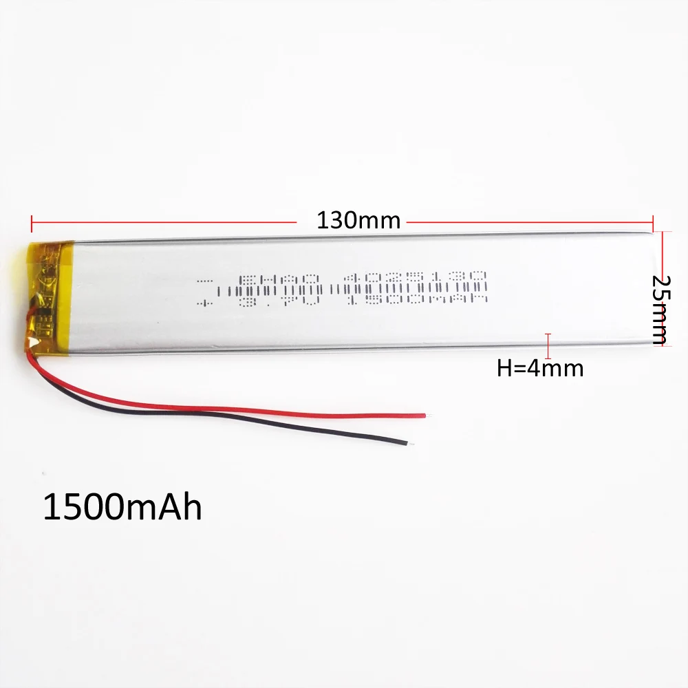 EHAO 4025130 3.7V 1500mAh Lipo polimerowy akumulator litowy do GPS DVD Bluetooth rejestrator ebooka kamera LED