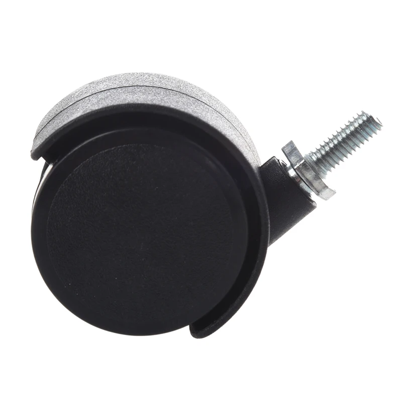 WSFS Hot 6mm Threaded Stem 40mm Dual Wheel Rotatable Caster Black Chair Wheel Furniture Caster Screw/Plate Swivel Castor Wheels