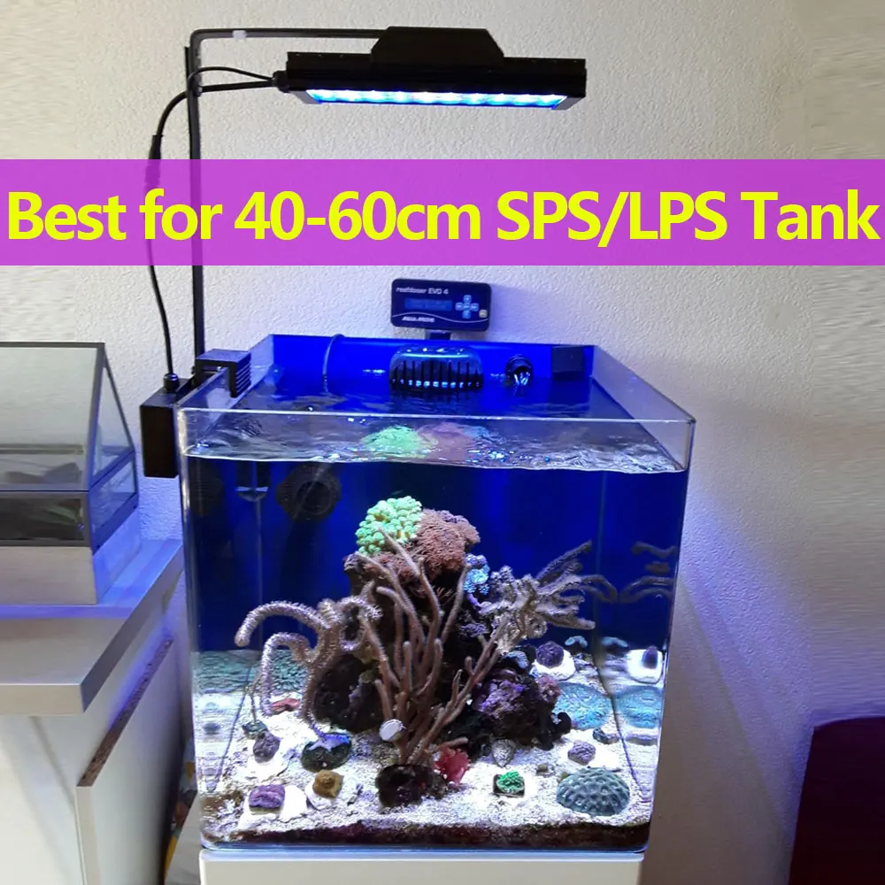 PopBloom-Aquarium Lighting with Controller, Marine Aquarium Lamp for Coral Reef, SPS LPS Grow Light, Fish Tank Bulb, Turing30