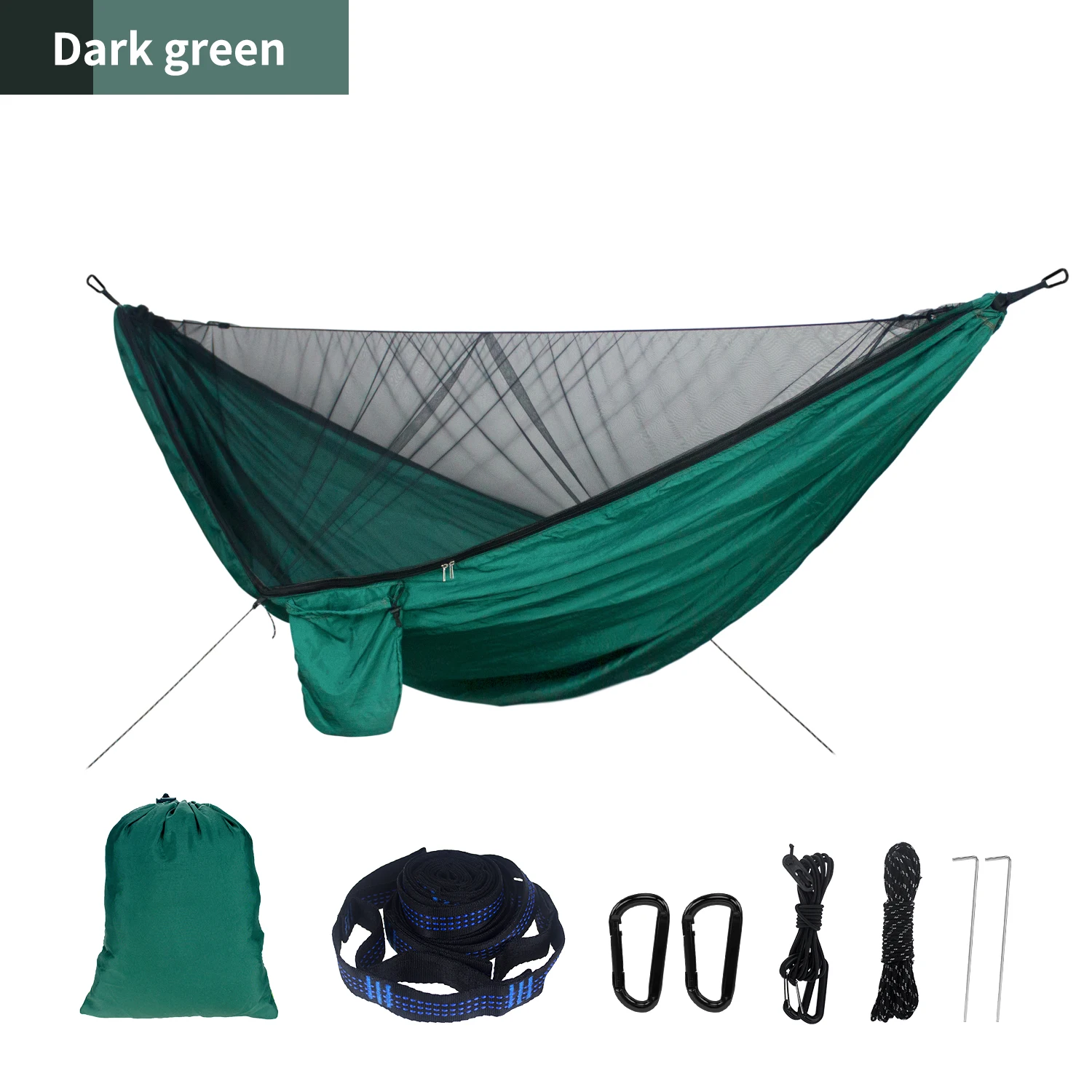 Camping Hammock Lightweight Ripstop Parachute Nylon Hammocks with Removable Bug Net Tree Straps and Tarp Canopy Sunshade Fishing