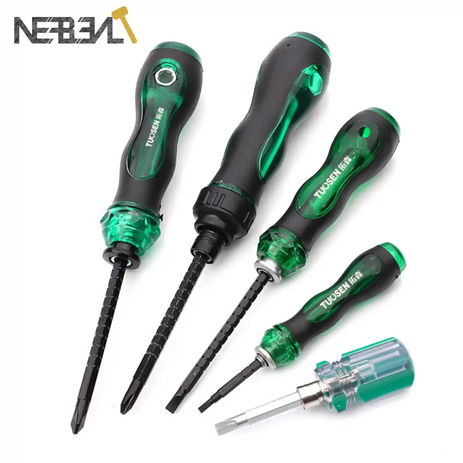 Multifunction Ratchet Screwdriver Slotted Phillips Screw Driver Bit Magnetic Double Dual-use Cross Slot Head Dismountable