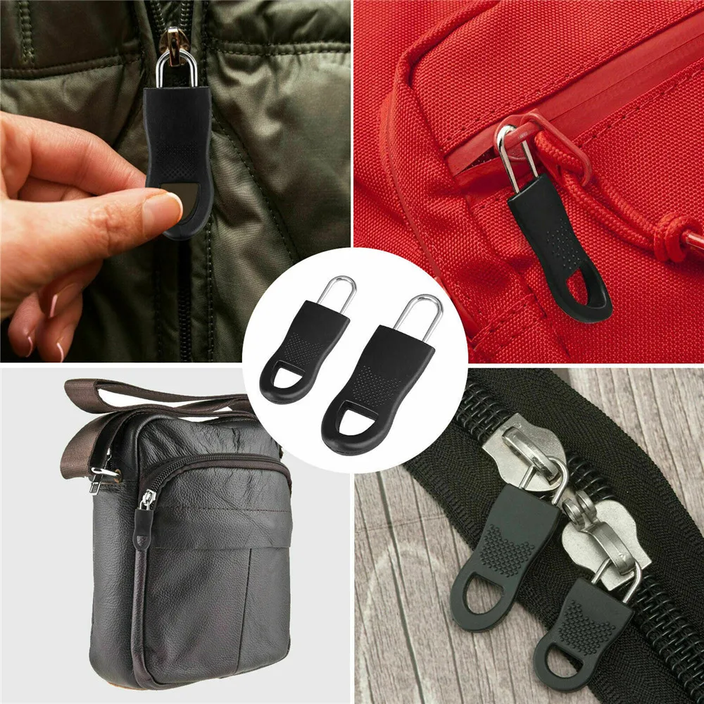 16 stücke Ersatz Zipper Pull Puller Ende Fit Seil Tag Kleidung Zip Fixer Gebrochen Schnalle Zip Schnur Tab Tasche Koffer rucksack Zelt