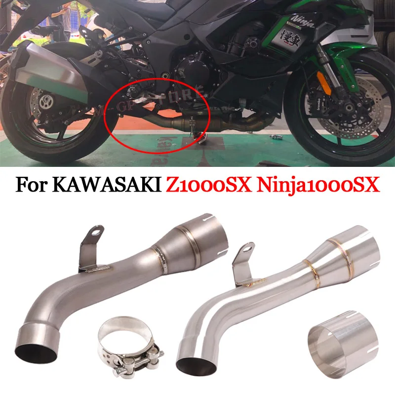 

Slip On For KAWASAKI Ninja1000SX Z1000SX NINJA 1000SX 2020 2021 Motorcycle Exhaust Link Pipe Modified Escape Middle Link Pipe