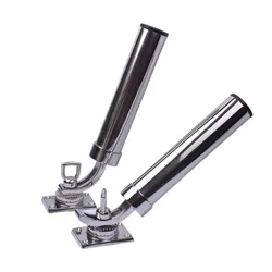 A Pair 360 Angled Rod Holder Deck Mount Adjustable Removble Stainless Steel 316 Fishing Rod Holders