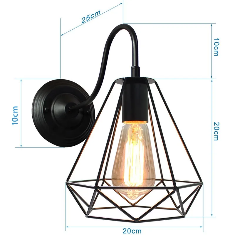 Led pingente de luz de parede lâmpada do teto pendurado lustre luminária (sem lâmpada)