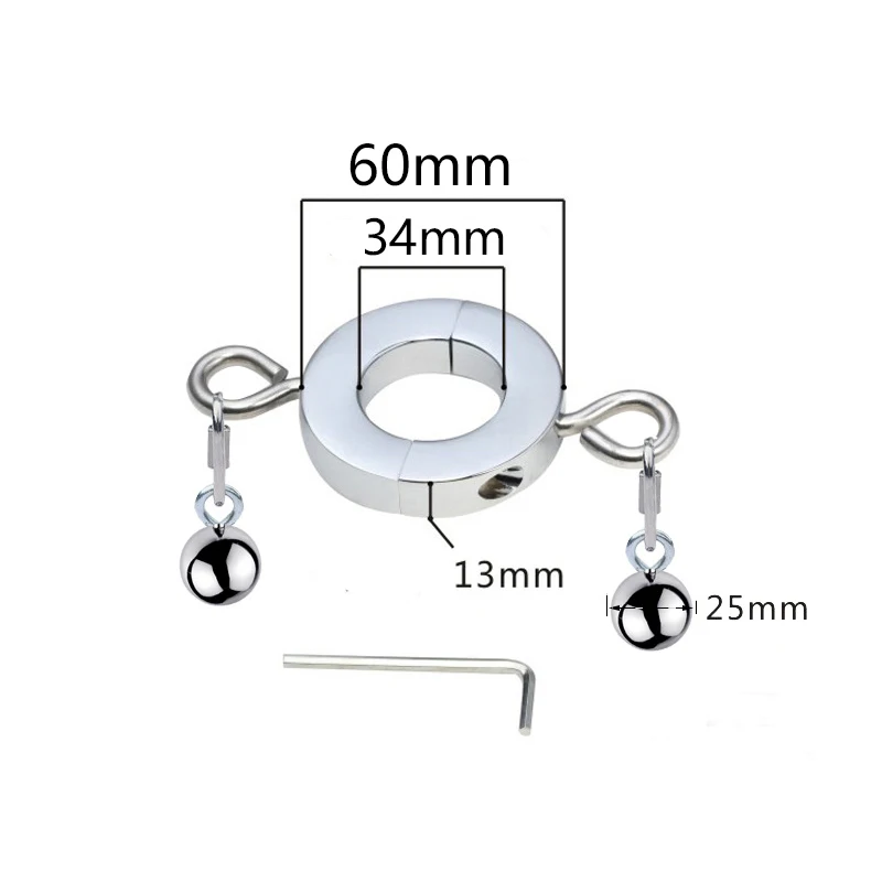 남근 스트레처 금속 거시기 링, 성적 지연 도구, 남성 페니스 연습기, 스테인레스 스틸 음낭 스트레처, 남성 링, 콕 링 18