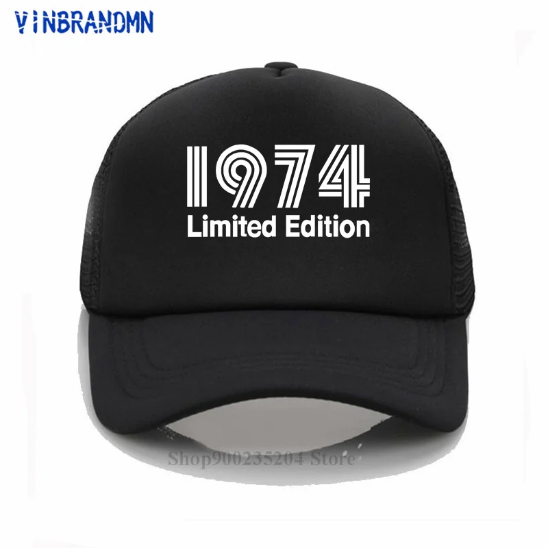 1974 Limited Edition Funny 50th Birthday Graphic Baseball caps Summer Style Fashion Hip Hop sun hats Oversized Beach visor hats