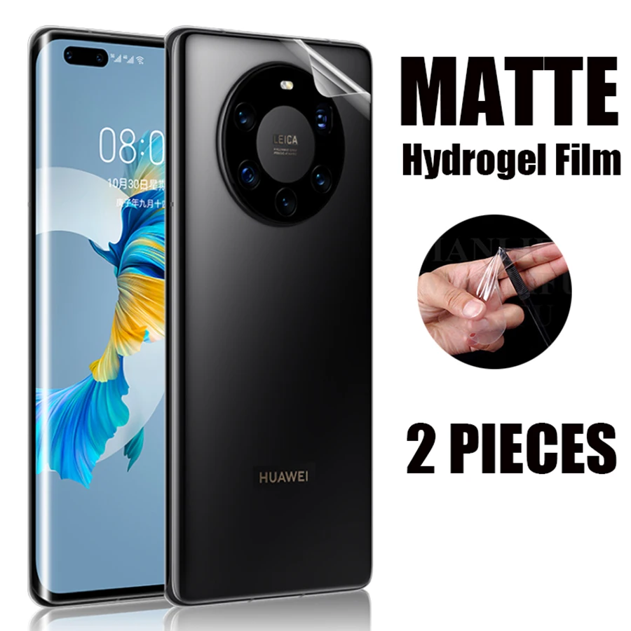 

Пленка Гидрогелевая матовая для Huawei P50 P30 P40 Pro P20 P Smart Z 2019 Mate 20 Honor 20 10 Lite 9 9X 8X, 2 шт.