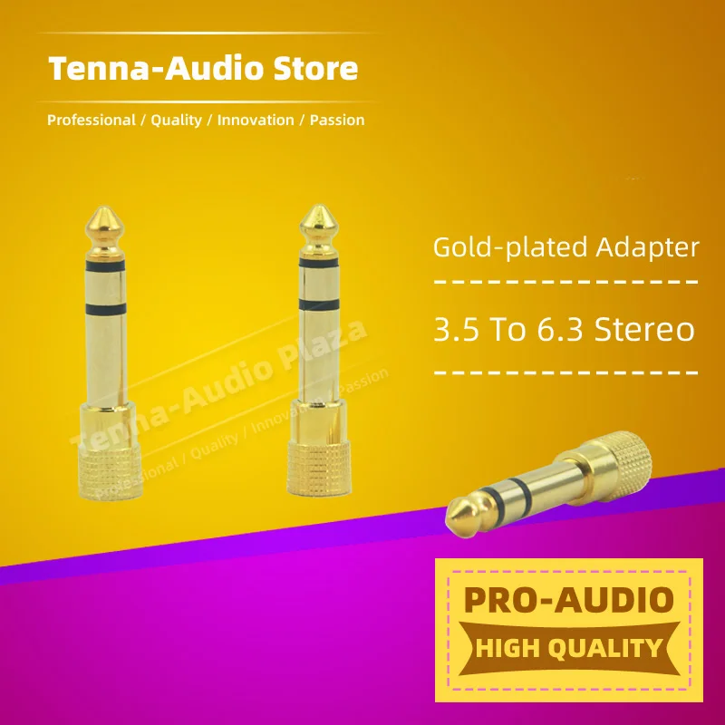 

3PCS 1/4" 6.3 6.35 mm Stereo Male Jack Plug to 1/8 " 3.5 TRS Female Mic Audio Converter Microphone Adapter Downstep Connector