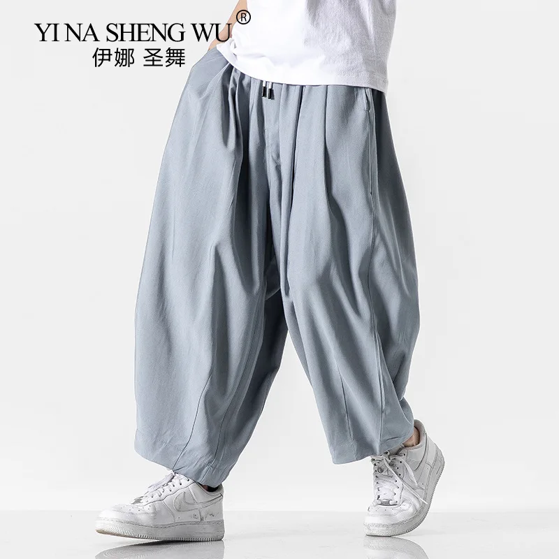 Japanese Style Streetwear Mens Harem Pants Men Casual Trousers Summer New Big Size Jogging Pants Male Fashion Lovers Pants M-5XL