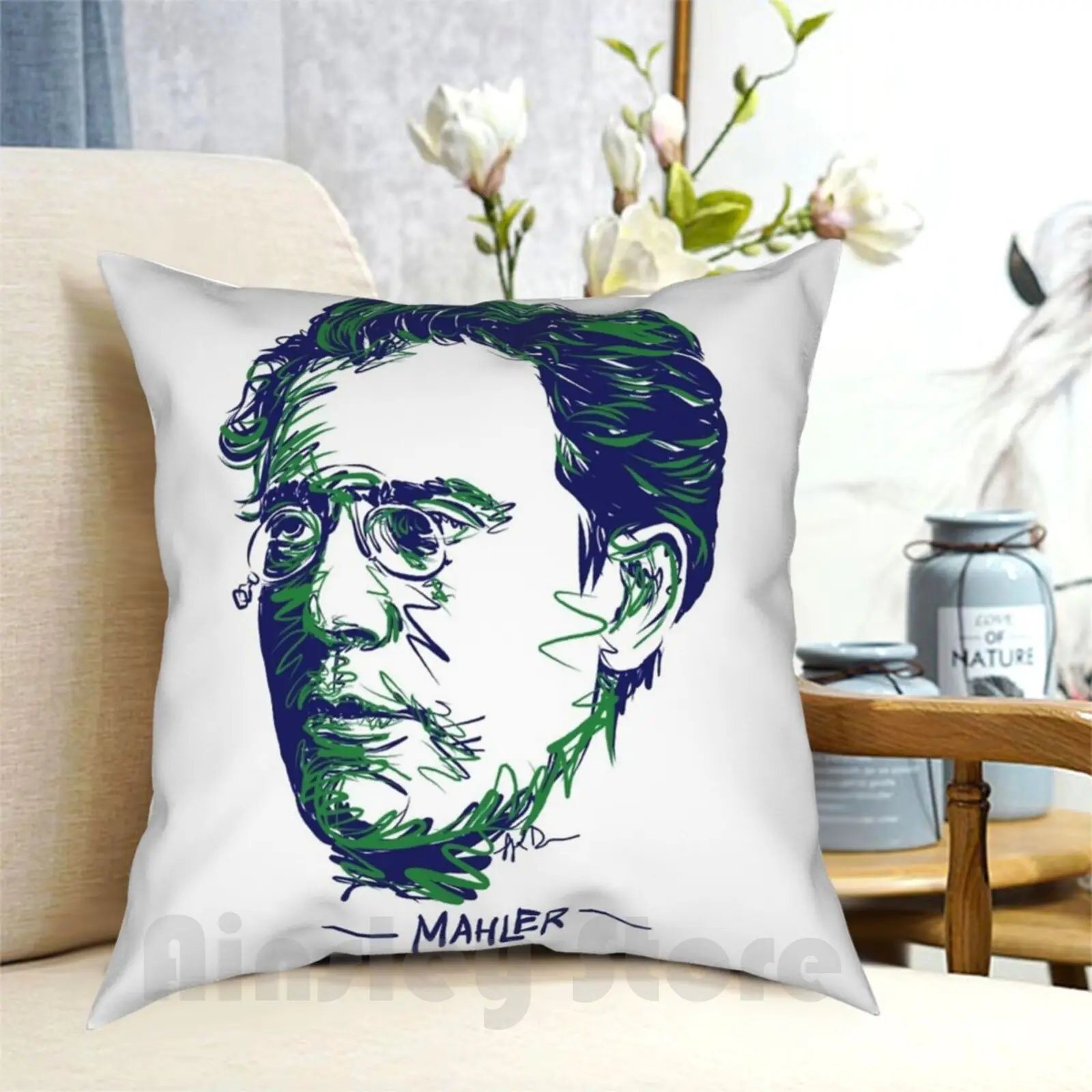 Gustav Mahler Pillow Case Printed Home Soft Throw Pillow Gustav Mahler Composer Romantic Classical Music Orchestra