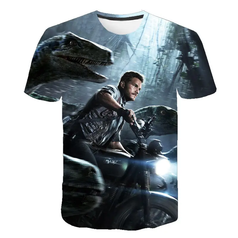 2021 New Jurassic Park T Shirt Men Women 3D Printed T-shirt Casual Funny Tops Jurassic World Tees Children clothes for teens