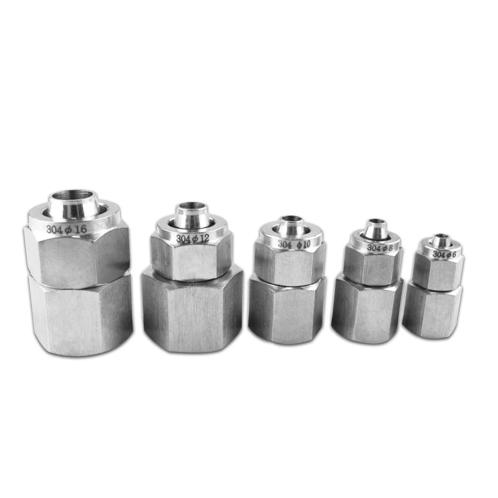 304 stainless steel pneumatic joint pipe joint trachea hose quick tightening joint 1/8\'\'1/4\'\'3/8\'\'1/2\'\'BSP internal thread