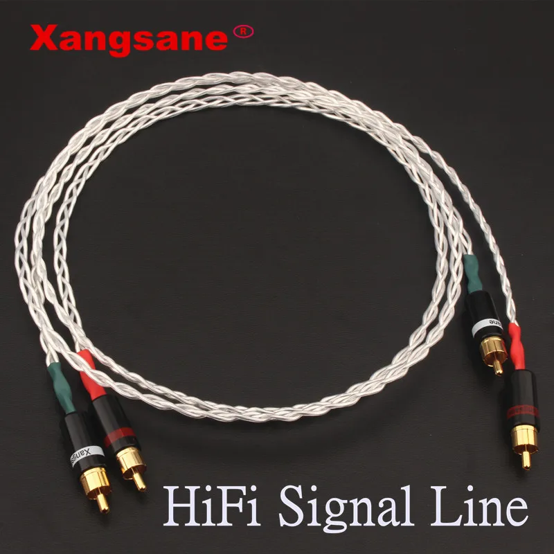 Xangsane 6N OCC посеребренный HiFi RF кабель аудиокабель PTF внешняя звуковая карта усилитель мощности CD-машина адаптер кабель