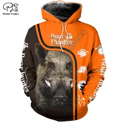 Men Unisex Boar hunting print 3d hoodies Bow Hunter Sweatshirts zipper jacket tracksuit women Pullover harajuku streetwear Coat