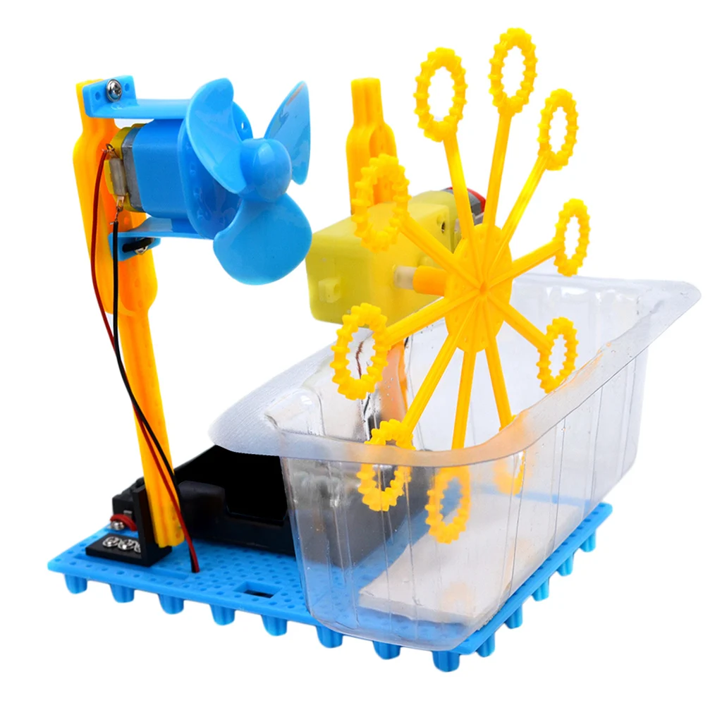 Children Educational DIY Automatic Bubble Machine Science Experiment Kits Educational Toys