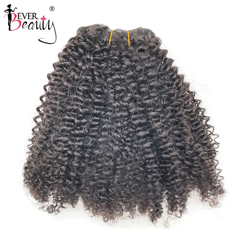 3C 4A Afro Kinky Curly Clip In Human Hair Extensions Brazilian Remy Hair 100% Human Natural Clip Ins Hair Bundle Ever Beauty