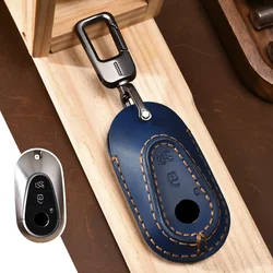 Leather Car Remote Key Fob Case Key Cover For Mercedes Benz 2021 C Class S Class W223 S350 S400 S450 S500 C200 C260 2021