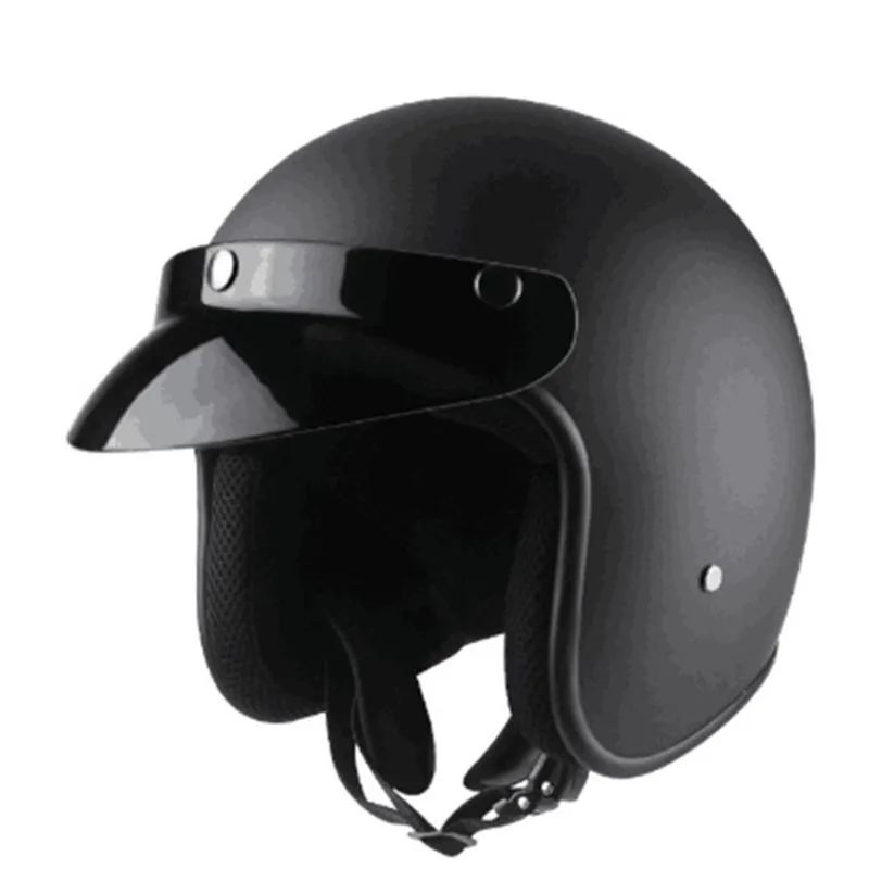 

Vintage Motorcycle Casco Moto Retro Motorbike ABS Light Weight Open Face Helmet Matte Black M to XXL