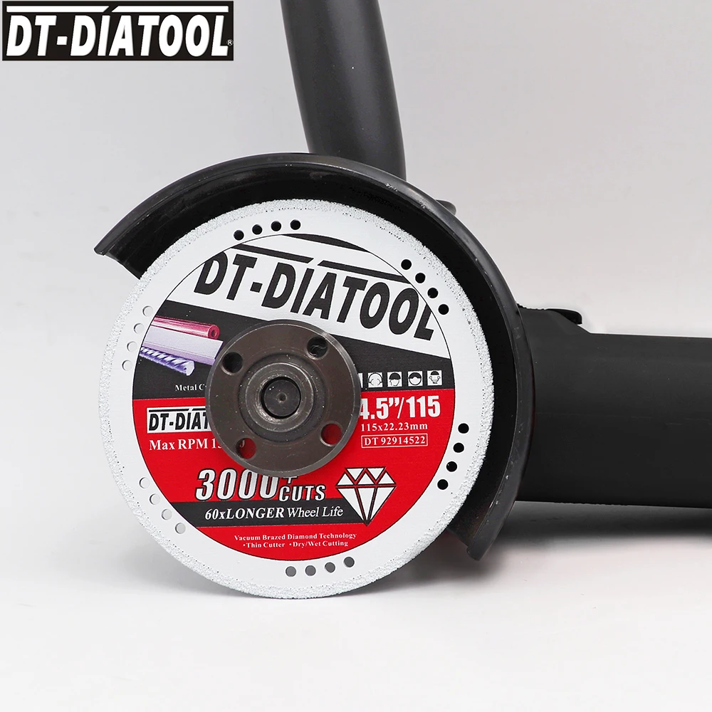 DT-DIATOOL 3 шт./компл. диаметр 4,5 дюймов/115 мм с алмазными металлическими пильный диск для Сталь трубки железная арматура угол Сталь алмазный отрезной диск