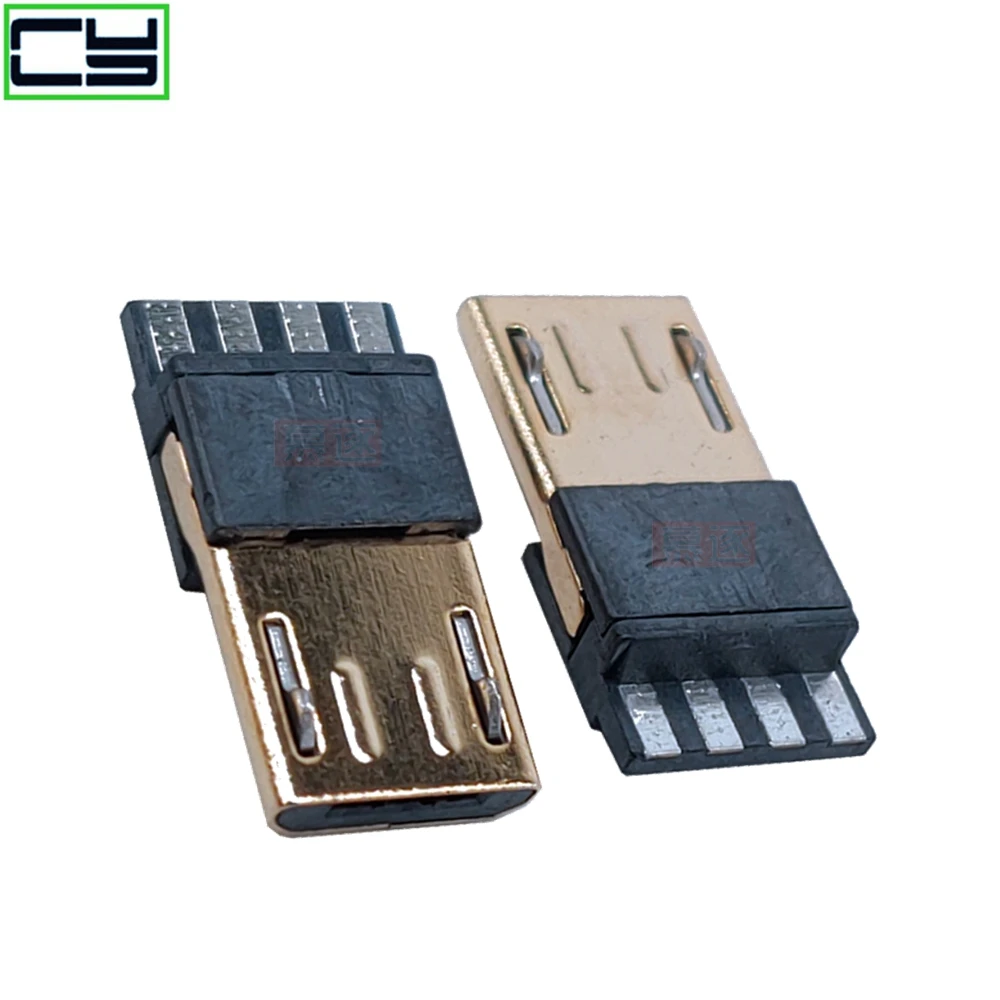 Loại Dây 6 Micro USB 5PIN Hàn Loại Nam Cắm Kết Nối Sạc 5P Đuôi Sạc Ổ Cắm Mạ Vàng