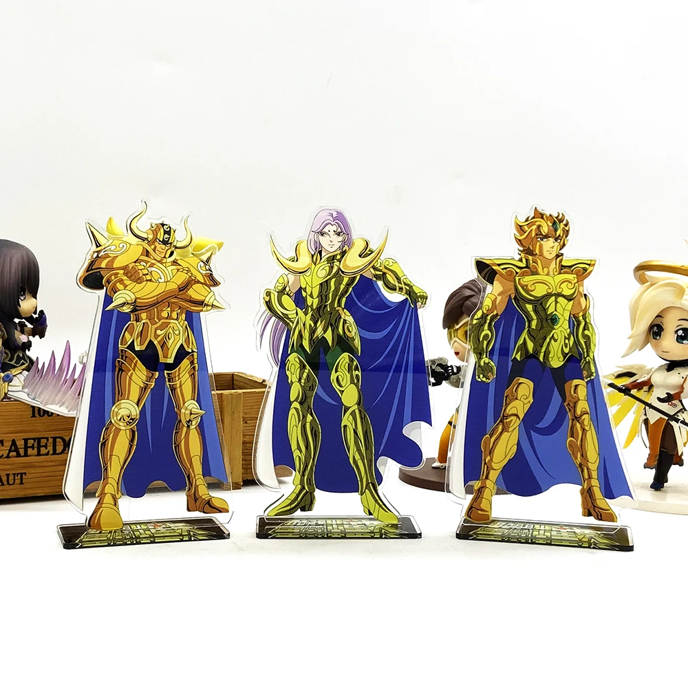 

Saint Seiya Zodiac Aldebaran Mu Aiolia acrylic stand figure model plate holder cake topper anime Japanese