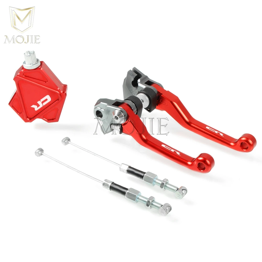 For Honda CR80R CR85R CR125R CR250R CR 80R 85R 125R 250R Motocross CNC Pivot Brake Clutch Lever Stunt Easy Pull Cable System