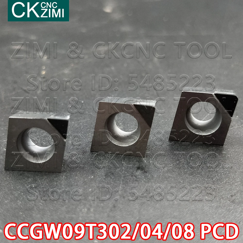 CCMT CCGW09T302 PCD CCGW09T304 PCD CCMT CCGW09T308 PCD Dimamond PCD CNC inserti da taglio tornio strumenti CCGW CCMT 09T3 per alluminio
