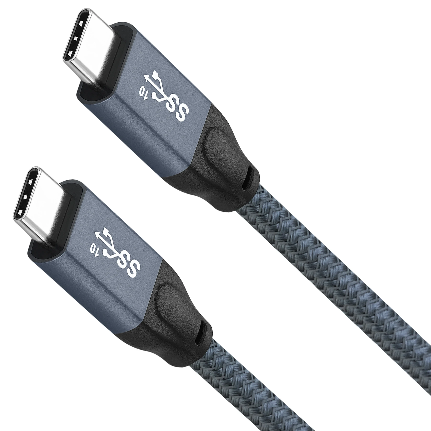 Bochara مضفر USB3.2 Gen2 نوع C الذكور إلى نوع C كابل موصل ذكر 20Gbps 4K @ 60Hz PD100W 20 فولت 5A تهمة سريع المدمج في IC شرائح