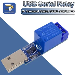 LCUS-1 controllo porta seriale USB relè a 1 canale Moudle 5V 10A CH340 protezione da sovracorrente interruttore di comando del Computer Smart Home