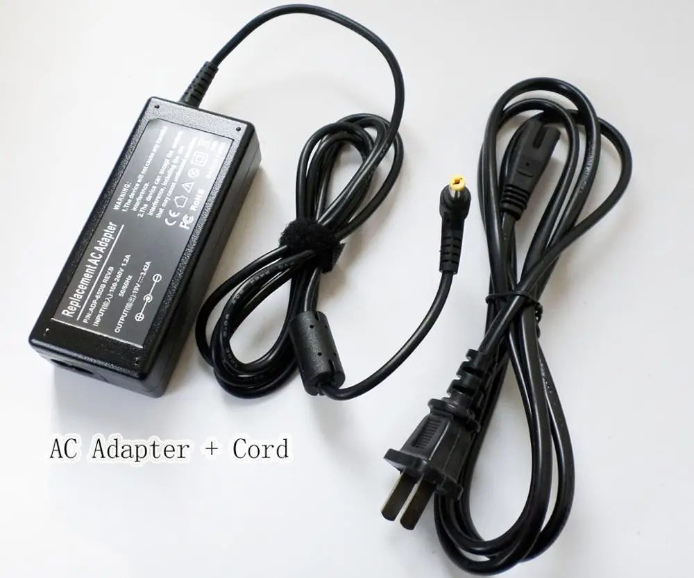 Adaptador de CA de 19V, 3.42A, 65W, cargador de batería, cable de fuente de alimentación para Acer TravelMate 5310, 5320, 6231, 6291, 6292, 7220, Notebook