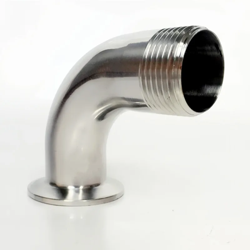 

1/2''- 2'' (DN15-DN50) BSP Male Threaded Pipe Fitting 90 Degree Elbow 1.5'' Tri Clamp 50.5mm Ferrule