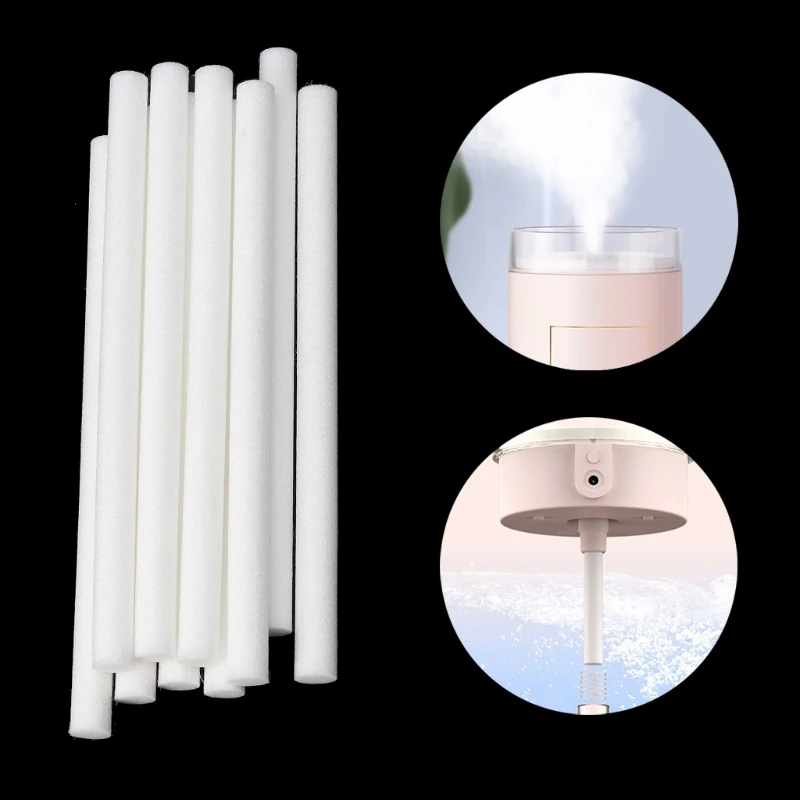 10Pcs  Humidifiers Filters Cotton Swab 7mmx115mm for Humidifier Aroma Diffuser Car Air Freshener