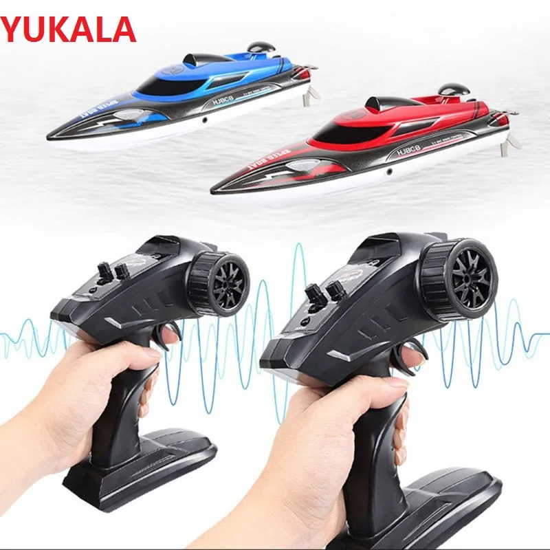 Premium Quality HJ808 RC Boat 25km/h 2.4G High Speed Remote Control Racing Ship Water Speed Boat Children Model Toy Kids