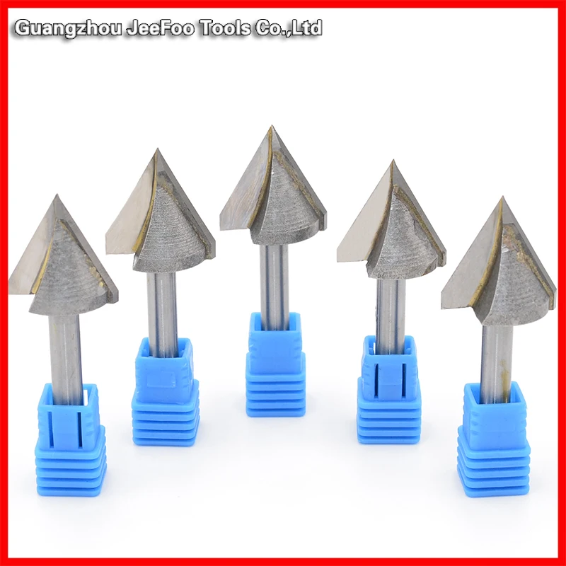 

6mm High Precision Shank V Groove 3D Router Bits CNC Solid Carbide End Mill 60 90 Degree Woodworking Milling Cutter