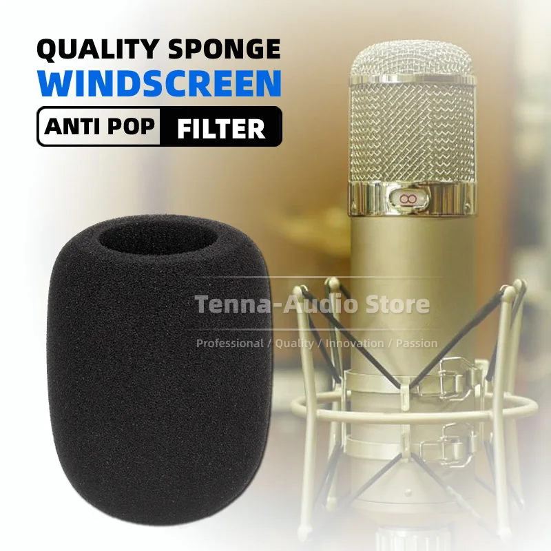 Protector de Micrófono de Espuma de Esponja, Cubierta Antiviento para Micrófono, Filtro Antipop para Micrófono de Condensador Telefunken U47 U48 U 47 48