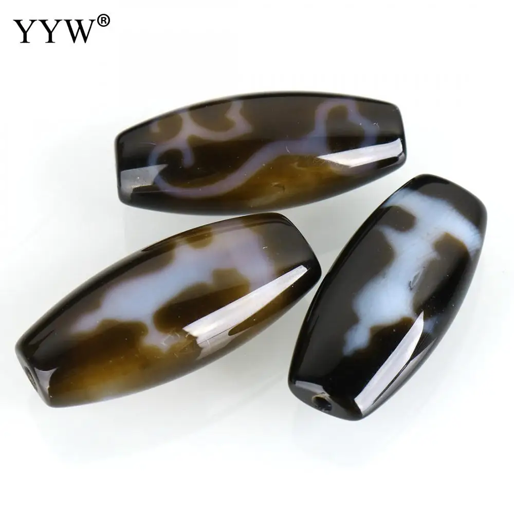 Lotus & Guan Yin Natural Tibetan Dzi Beads For Making Diy Fashion Jewelry Oval 25x13mm Hole:Approx 2.5mm Sold By Pc