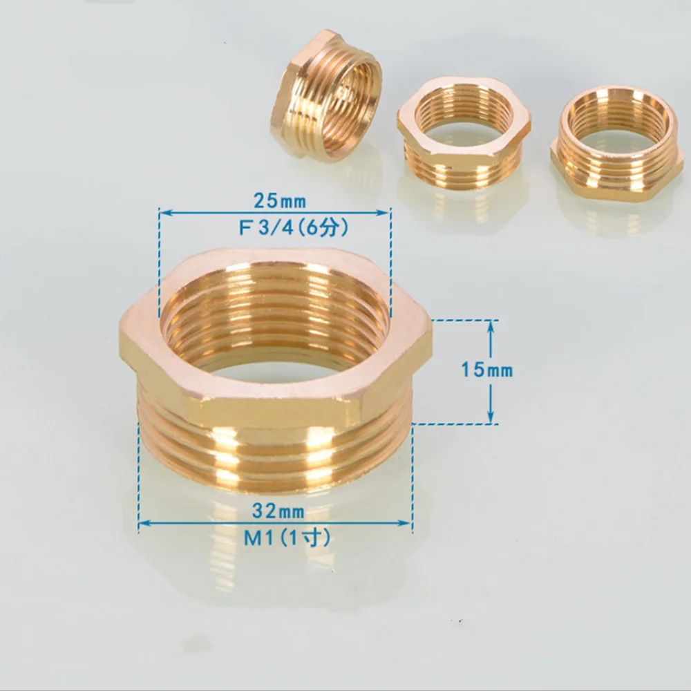 1/4" 1/2" 3/4" Water Inlet Pipe Male Thread Connector Pipe Fittings Reducing Core Extension Pipe Joint
