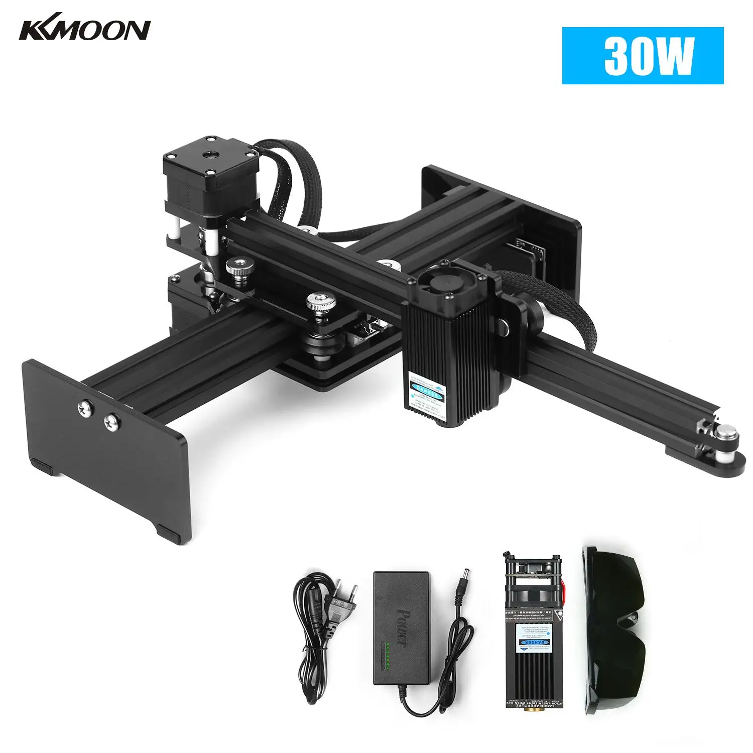 KKMOON 30W Portable Desktop Laser Engraver Carver DIY Logo Mark Printer Laser Engraving Machine Working Area 170*200mm