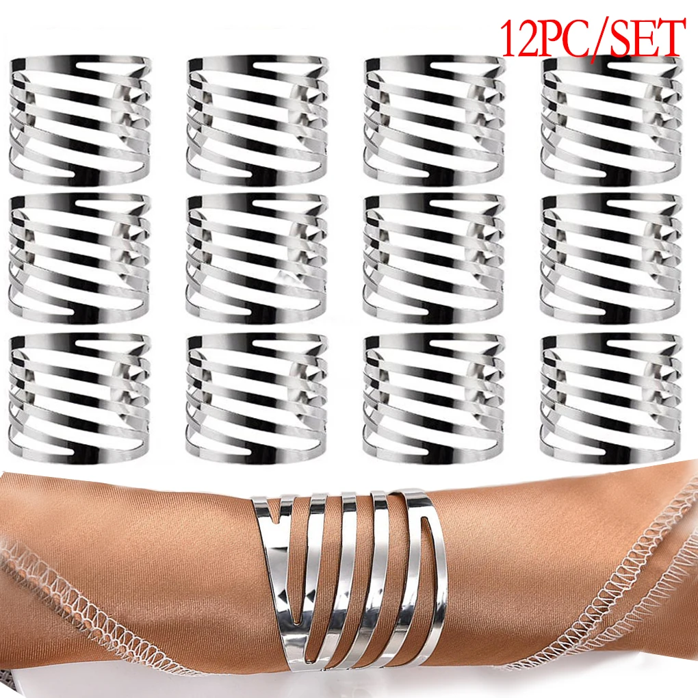 

12pcs/lot Serviette Rings Napkin Holder West Dinner Towel European Style Napkin Ring Party Decoration Table Decoration