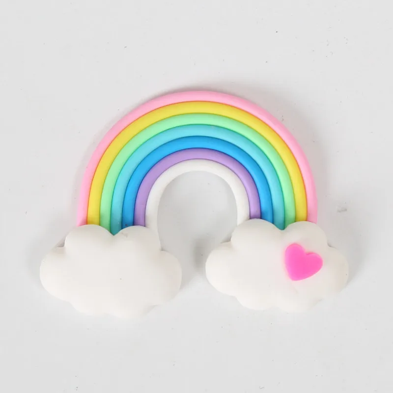 4 pcs/lot Small Rainbow Cloud Cake Topper Unique Birthday Cake Topper for Wedding Birthday Party Cake Decorations Baby Shower