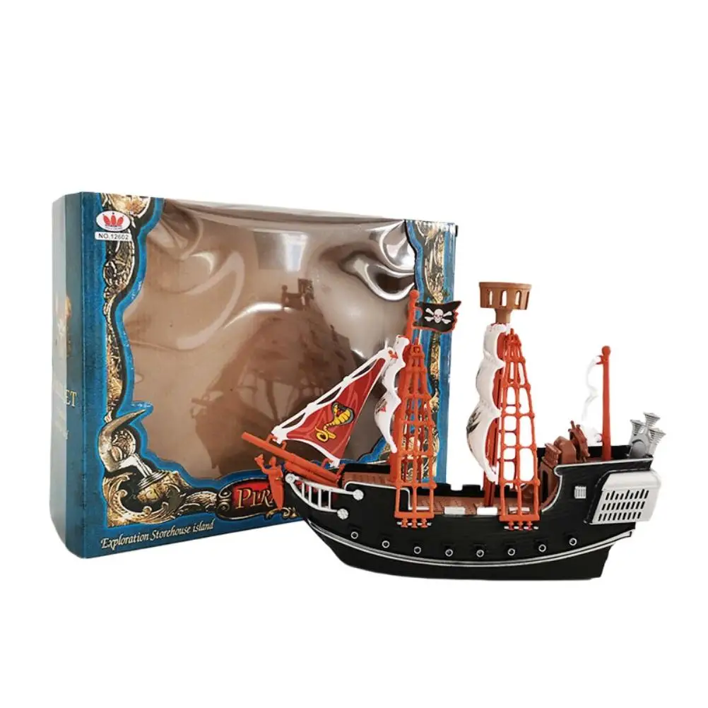 Childrens Kids Pirate Ship Pretend Toy Home Decoration Ornaments Safety Durable Pirate Ship Model for Kids