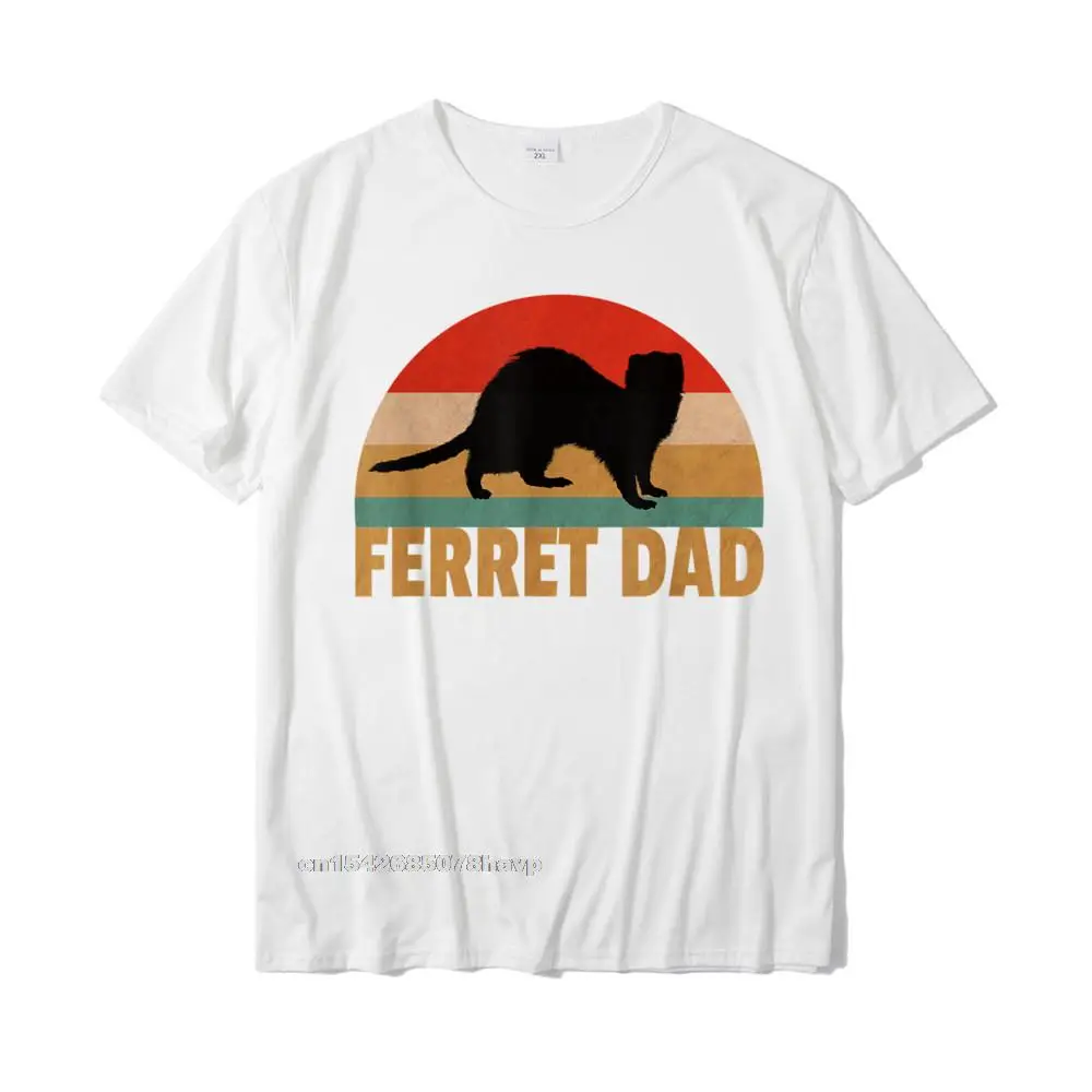 Funny Ferret Retro Pet Ferret Dad Vintage Gift T-Shirt Geek Tshirts For Men Cotton T Shirt Casual Wholesale