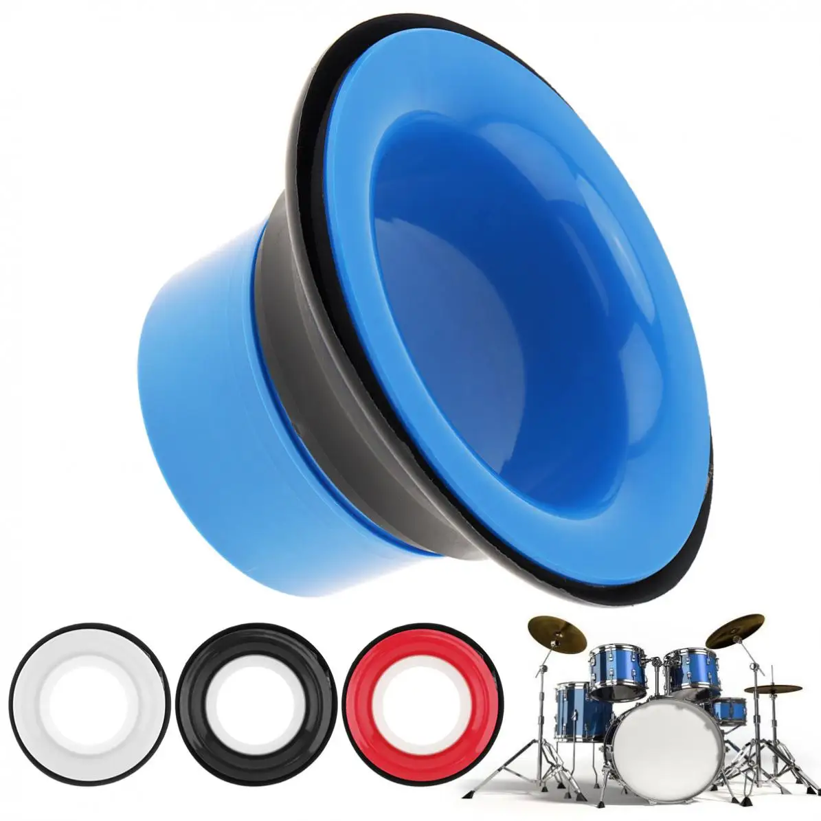 

17.3 x 10 x 10cm 3 Colors Drum Bottom Microphone Bass Loudspeaker Drum Accessories Bass Hole Protection Percussion Spare Parts